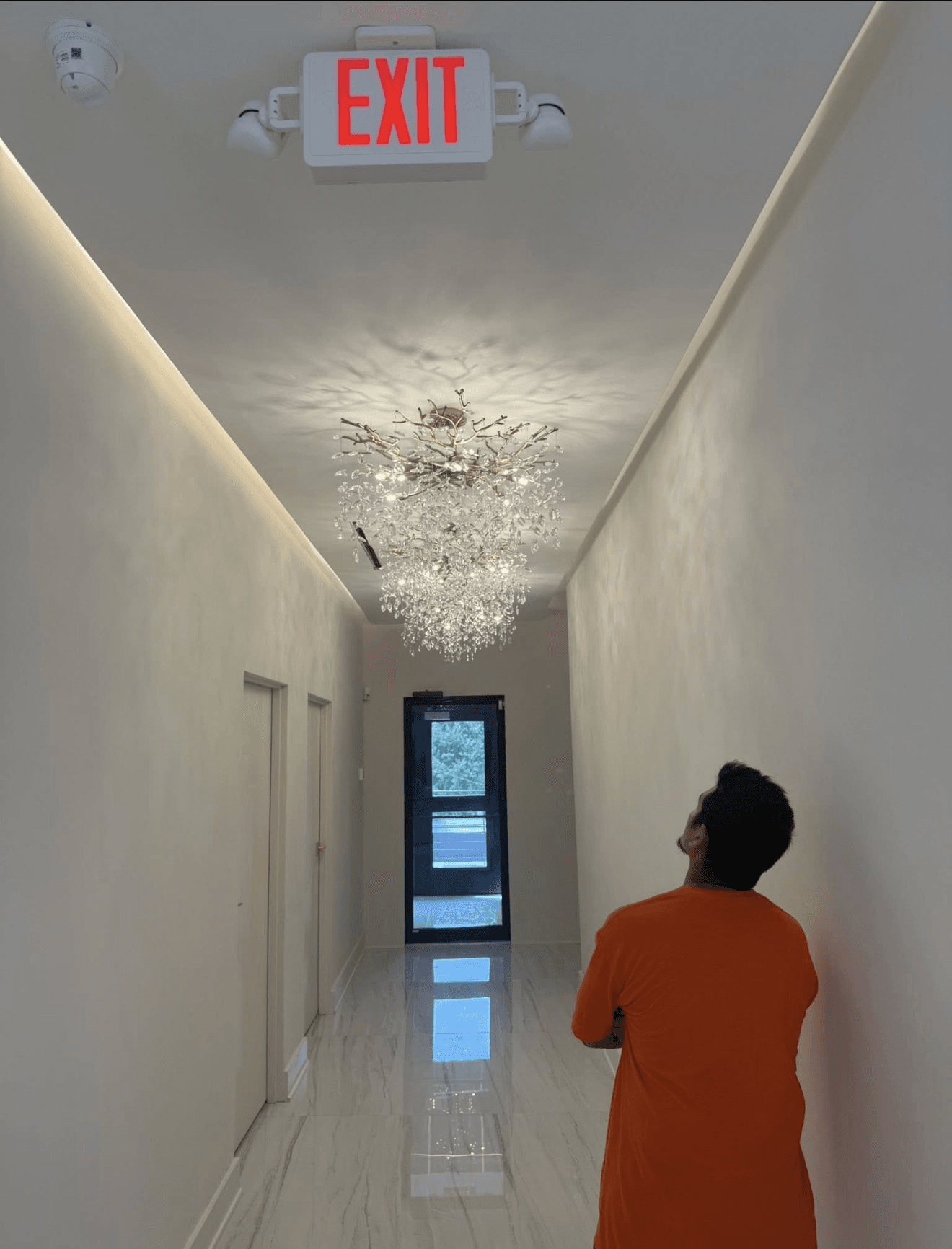 Chandelier installation by Letrix Electrical